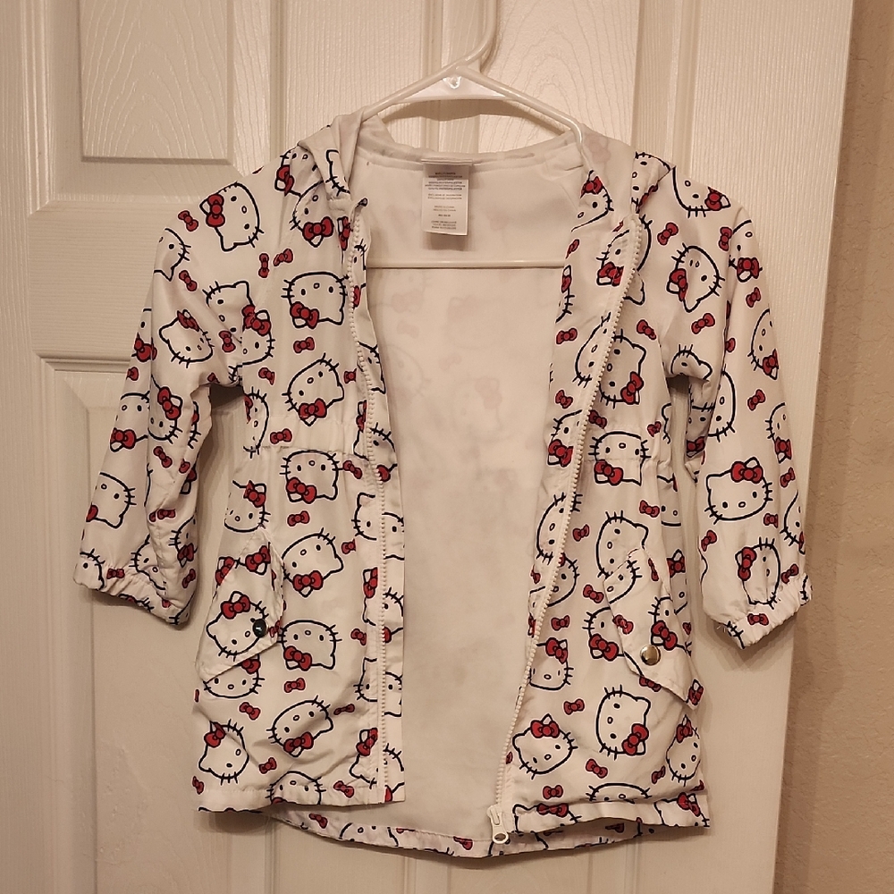 Hello Kitty White and Red Patterned Jacket